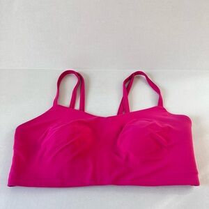All In Motion Women’s Strappy Sports Bra Pink Size XL – Medium Support